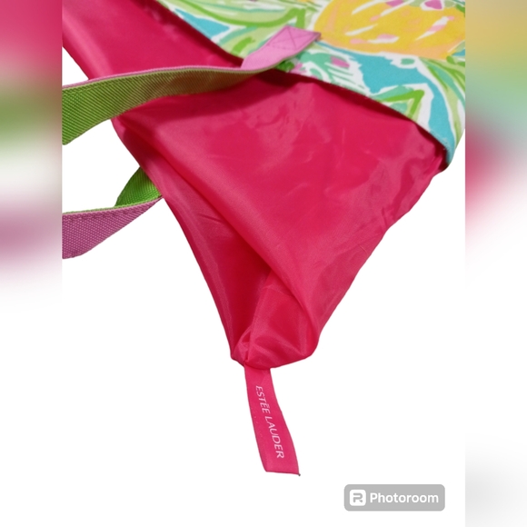 Lilly Pulitzer Estee Lauder Women's Tote Lilly's Lemon Print Bag Carryall 17"X14 - Picture 6 of 6